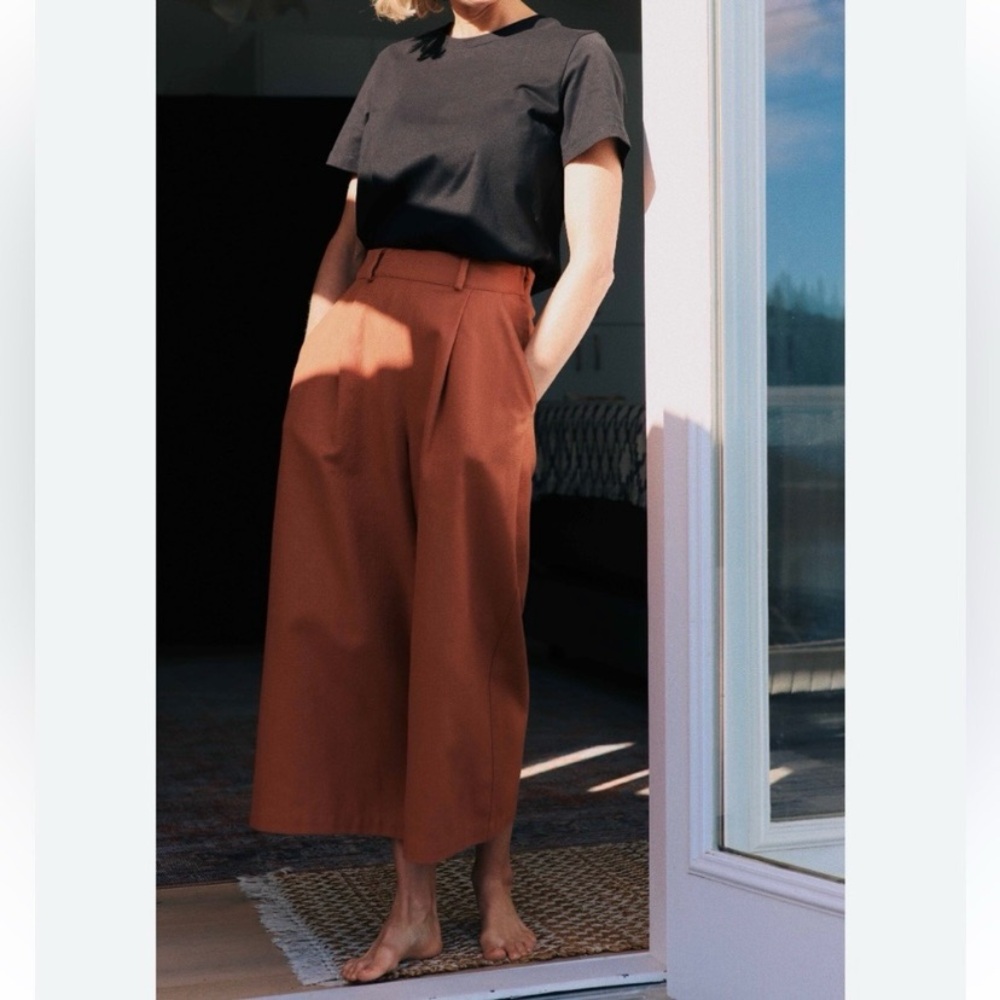 ‼️SOLD ‼️Cayen rw&co culottes palazzo pants  wide leg cropped high waisted pants